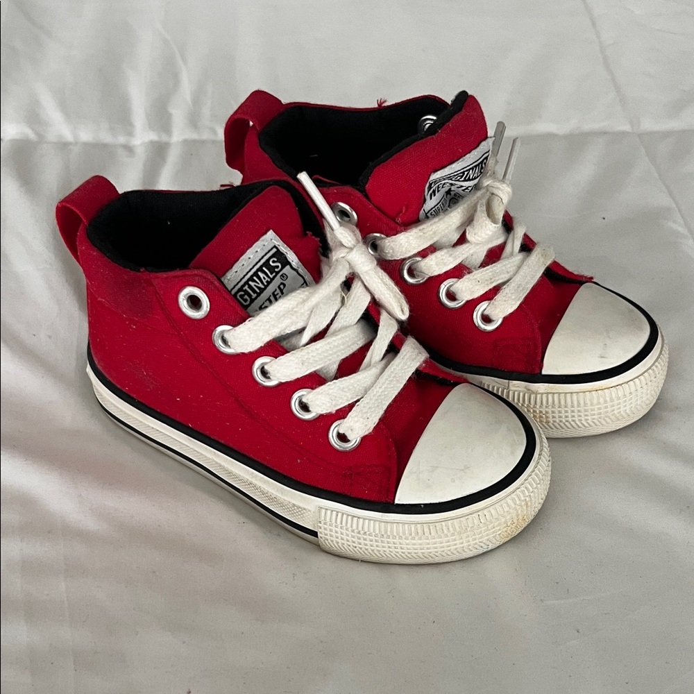 Kids Red Canvas Sneakers